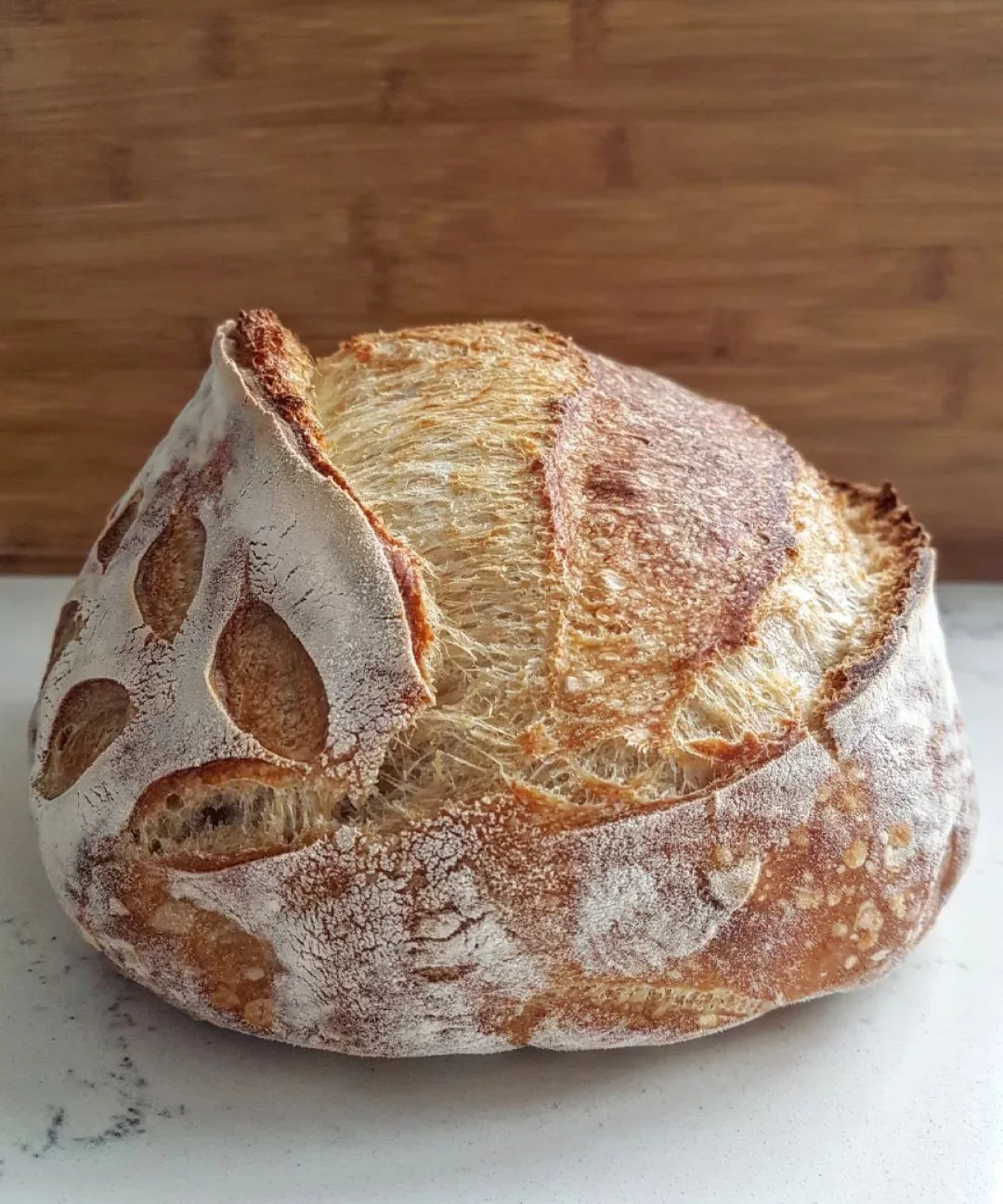 Classic artisan sourdough loaf from Méli Mélo Bakery in Windsor-Essex